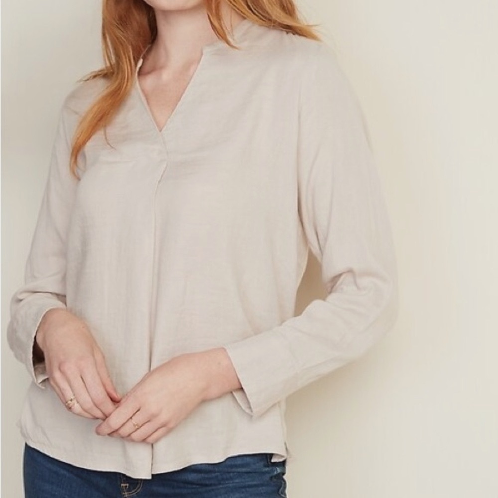 Old Navy Beige Split Neck Tunic
